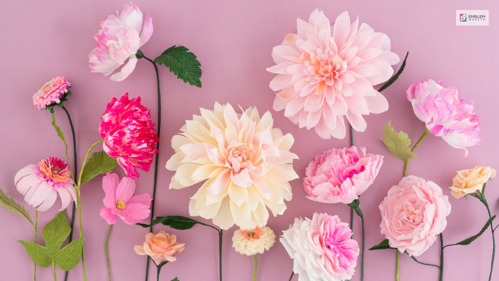 Crepe paper & watercolor flower