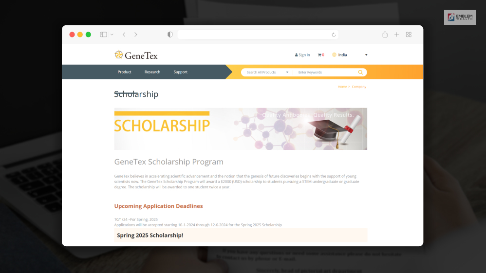 GeneTex Scholarship Program