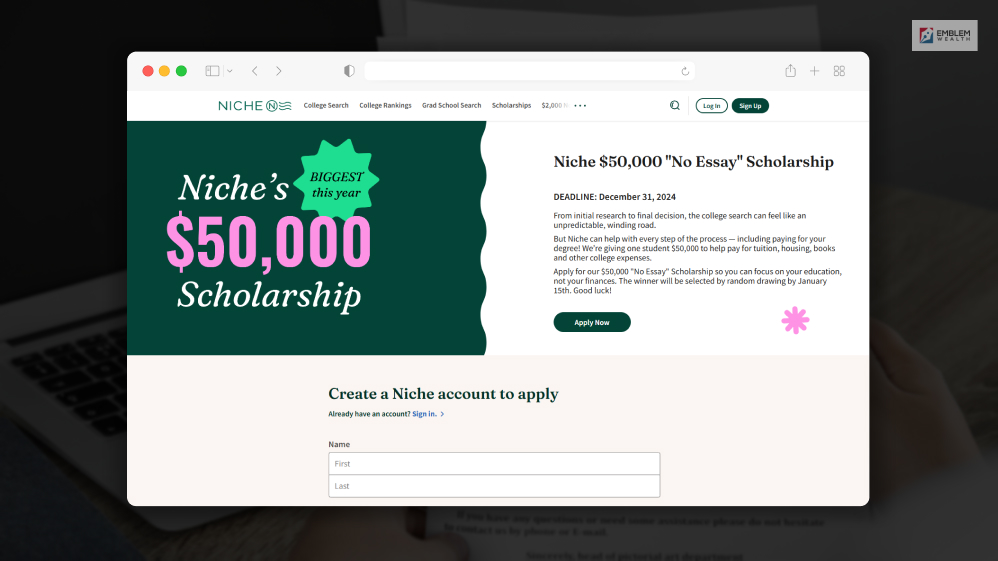 Niche $50,000 Monthly Scholarship