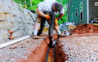 french drain installation