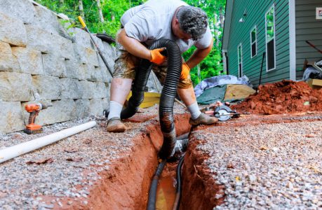 french drain installation