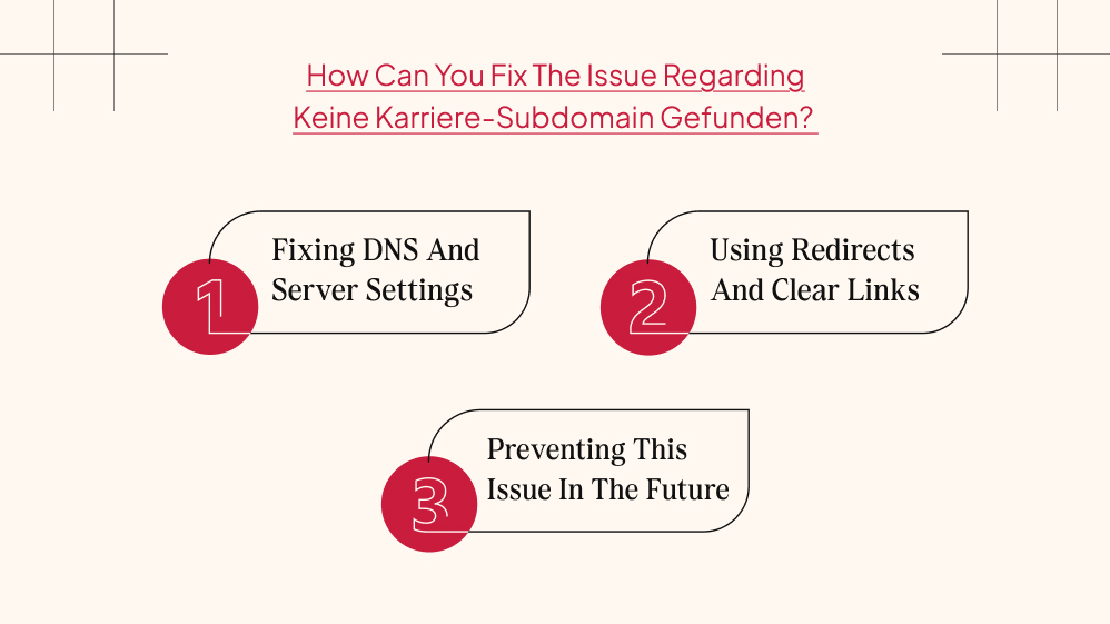 How Can You Fix The Issue Regarding Keine Karriere-Subdomain Gefunden