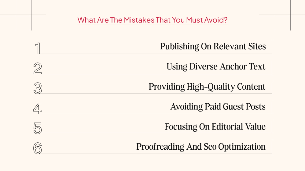 Mistakes That You Must Avoid