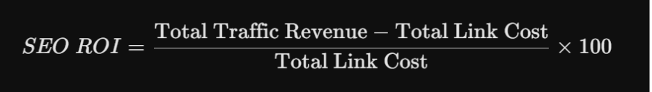 Guest Posting ROI Formula